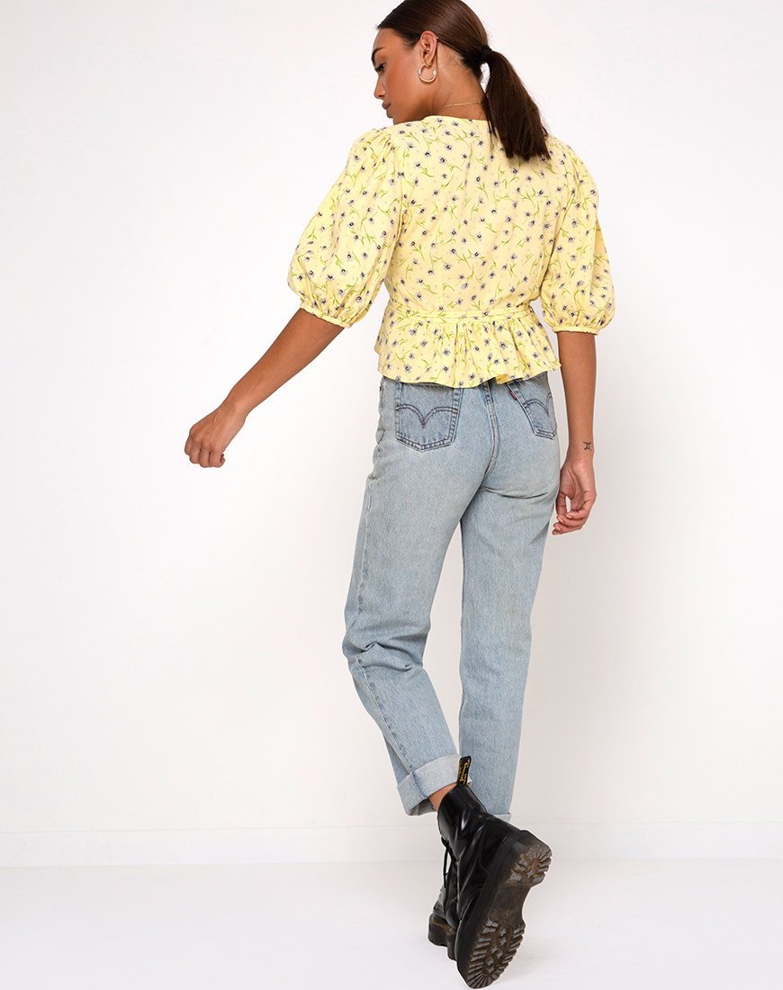 Afbeelding van Amiya Top in Wild Flower Lemon Drop