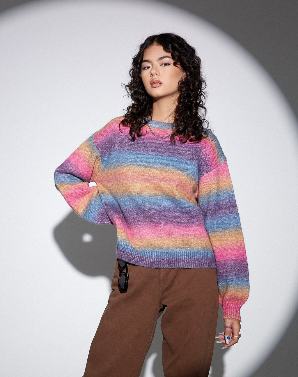 MOTEL X OLIVIA NEILL Ammaria-trui in roze en paars
