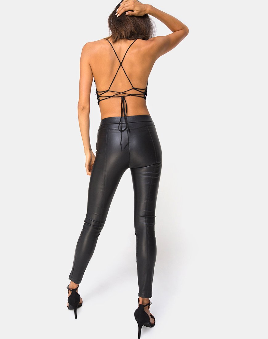 Image van Angel Crop Top in Plum Disc Sequin