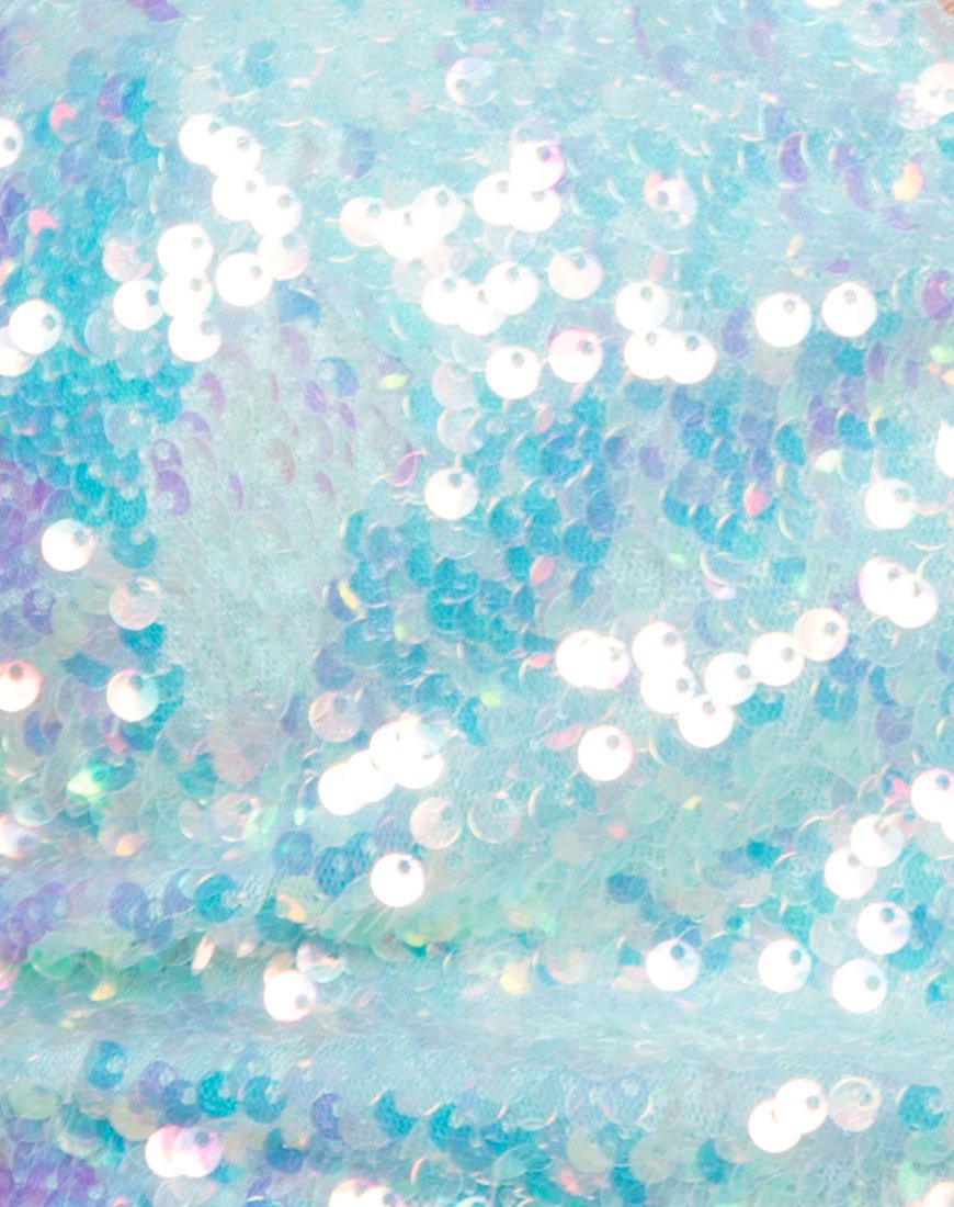 Afbeelding van Crystal Short in Fishcale Pailletten Candy Unicorn