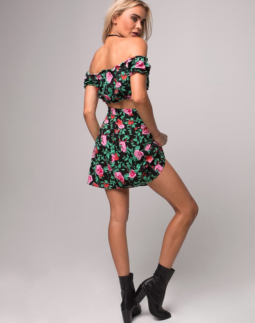 Afbeelding van Antonia A-lijn rok in Flower Fling