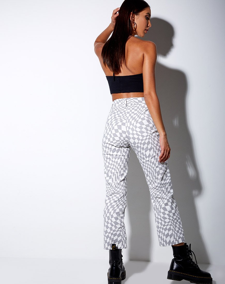 Afbeelding van April Crop Top in Zwart Engel in Wit