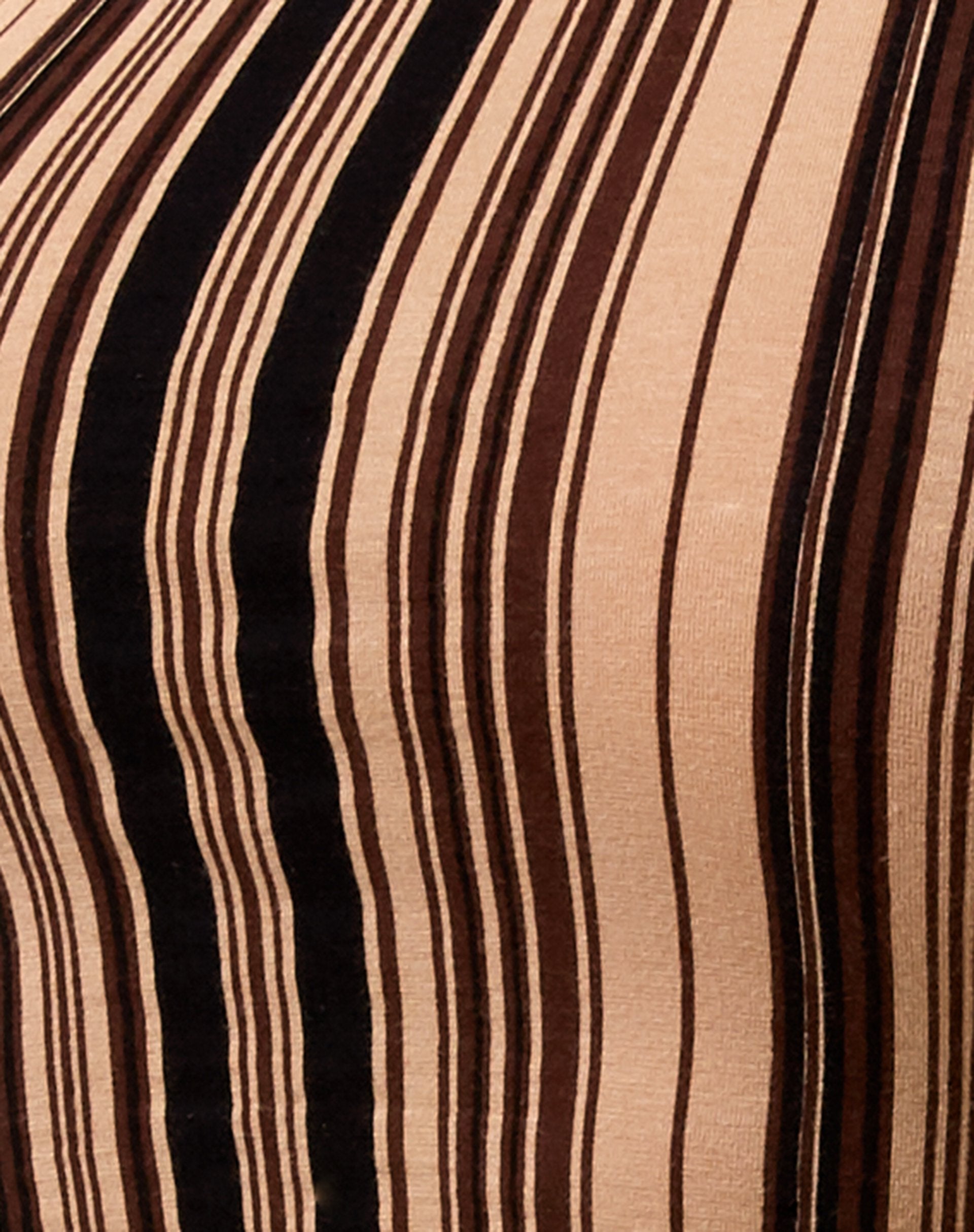 Afbeelding van April Crop Top in Mix Stripe Bruin