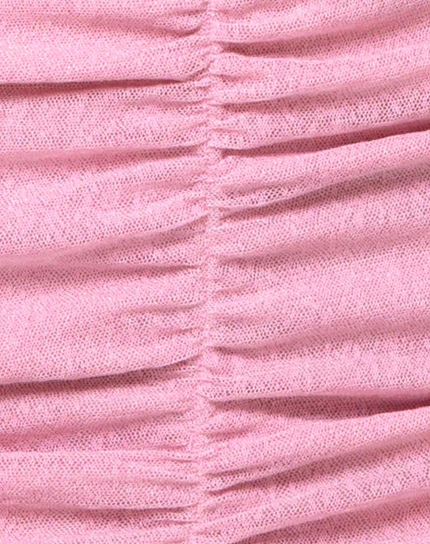 Afbeelding van Azalea Off The Shoulder Jurk in Sheer Knit Blush