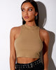 Afbeelding van Azura Gewatteerde Top in Rib Camel
