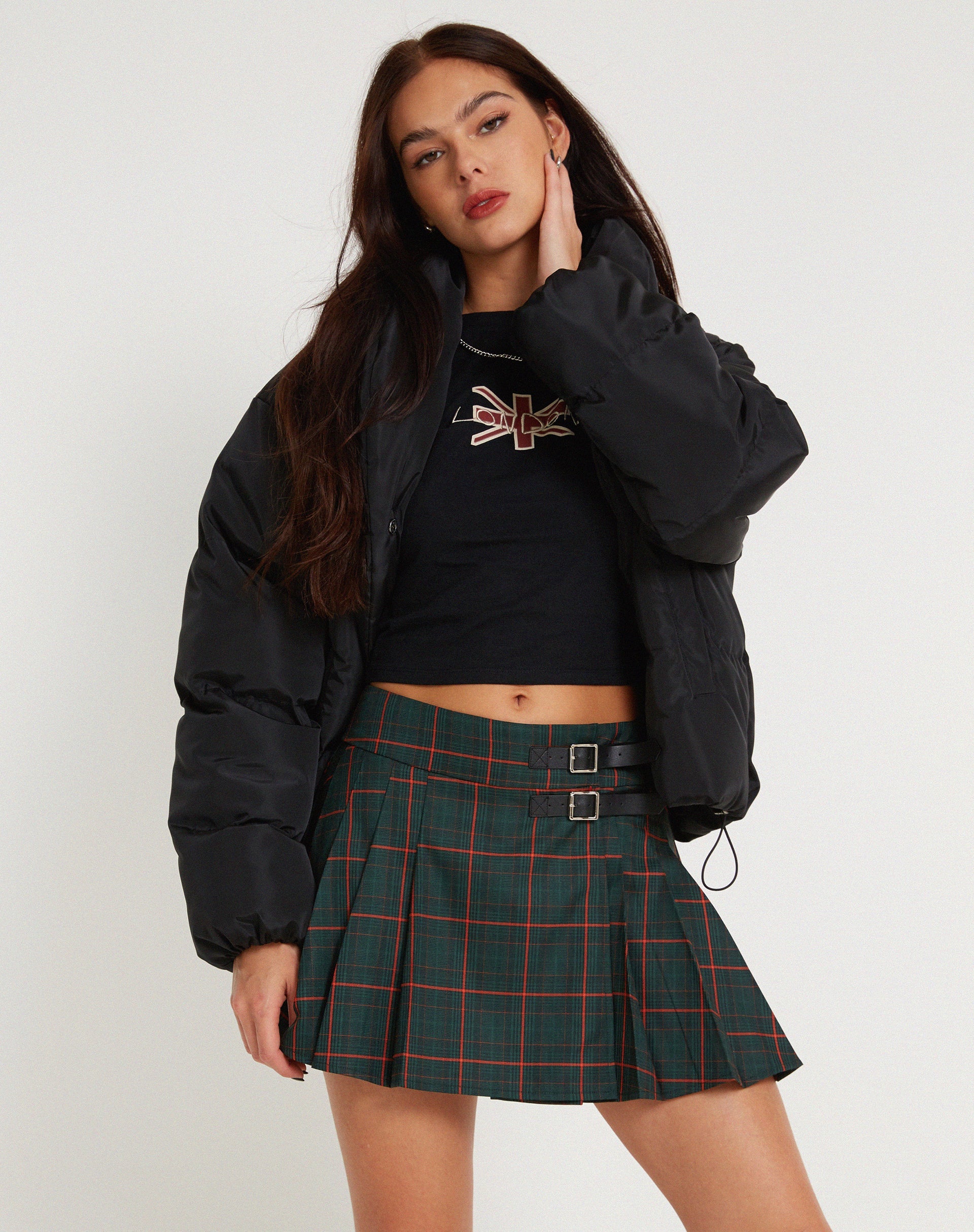Afbeelding van Skirza Rok Tartans Groen