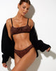 Afbeelding van Baile Bralette in Mini Zebra Zwart en Bruin