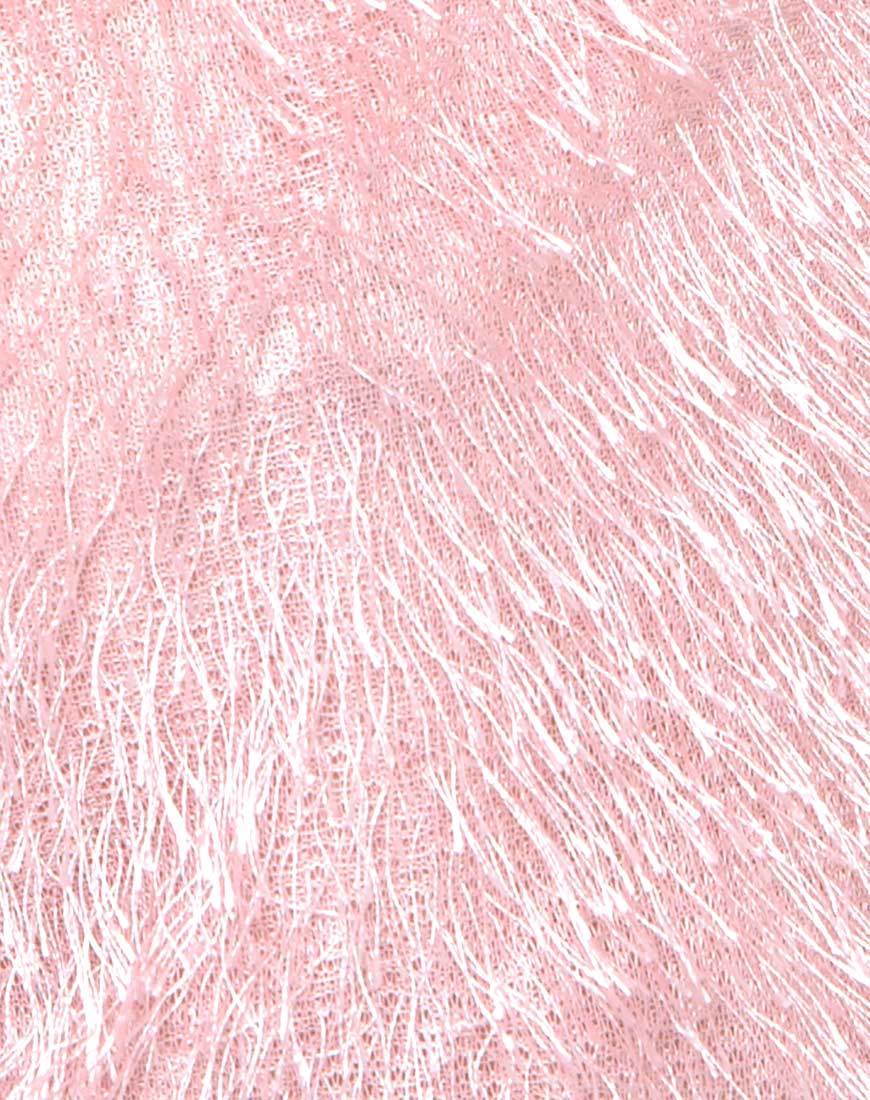 Afbeelding van Balien Crop Top in Franje Suiker Roze