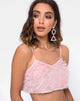 Afbeelding van Balien Crop Top in Franje Suiker Roze