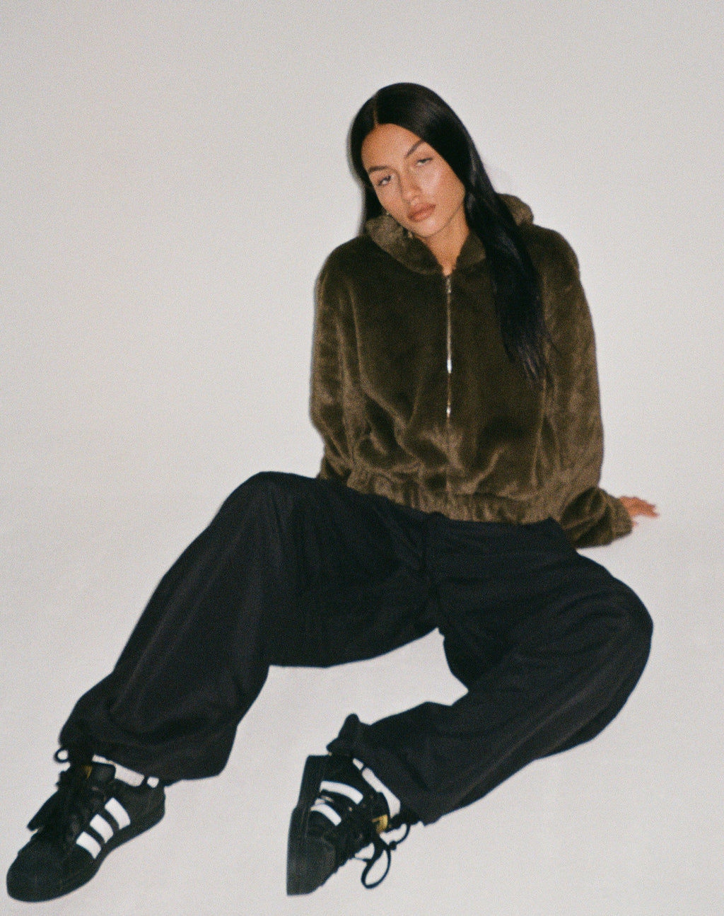 Banowa Zip Up Jas in Olijf
