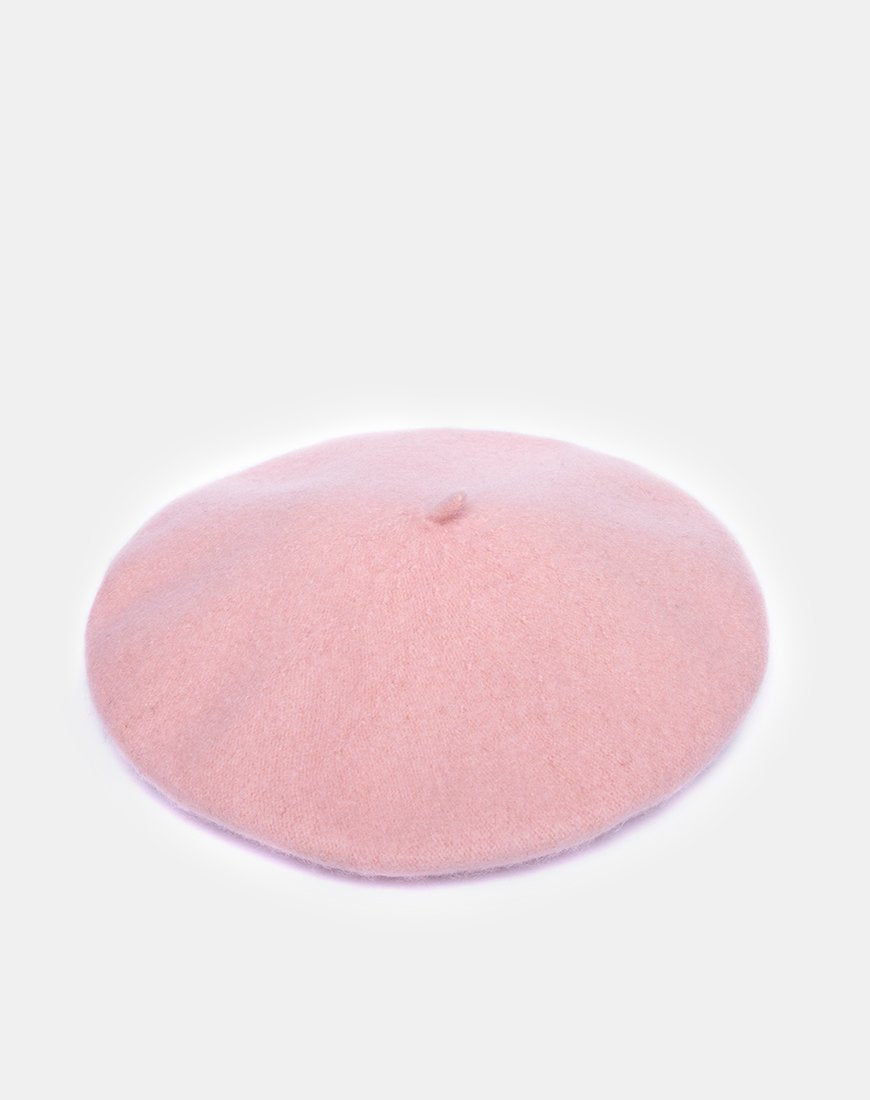 Afbeelding van Wollen baretmuts in babyroze