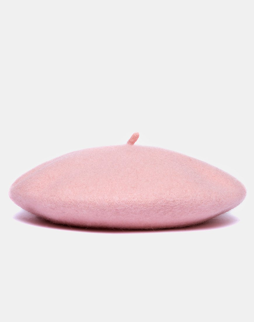 Afbeelding van Wollen baretmuts in babyroze
