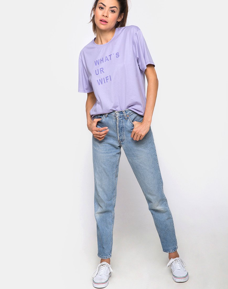 Afbeelding van Oversized Basic T-shirt in Whats Ur Wifi