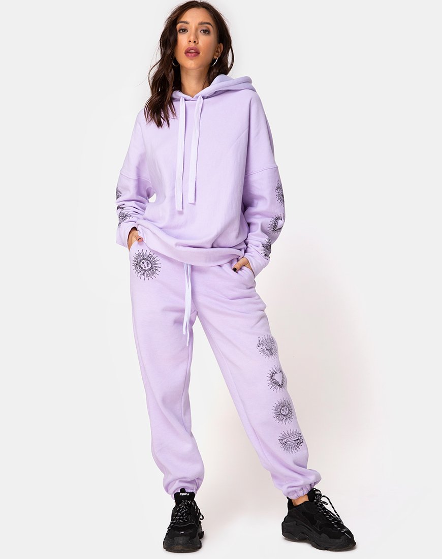 Afbeelding van Oversize Hoody in Lila All Of My Bones