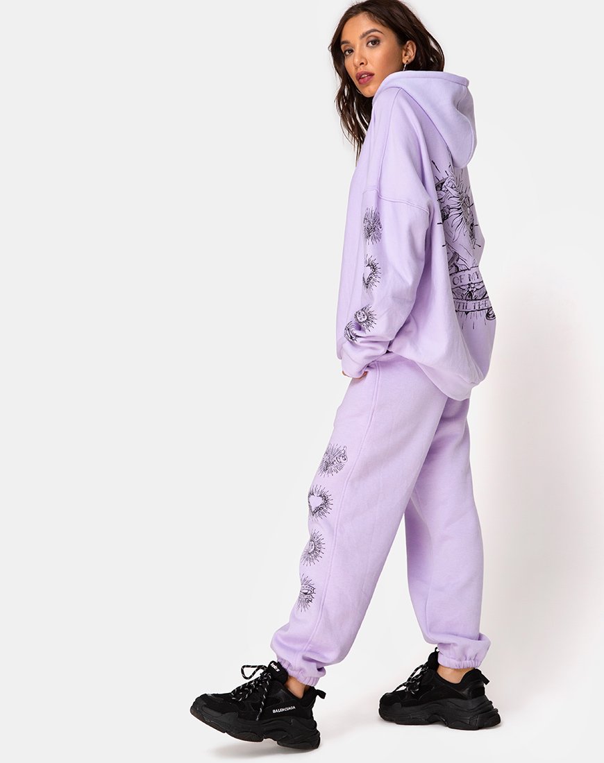 Afbeelding van Oversize Hoody in Lila All Of My Bones