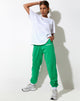 Afbeelding van Basta Jogger in Fun Green met "Live Better" Embro
