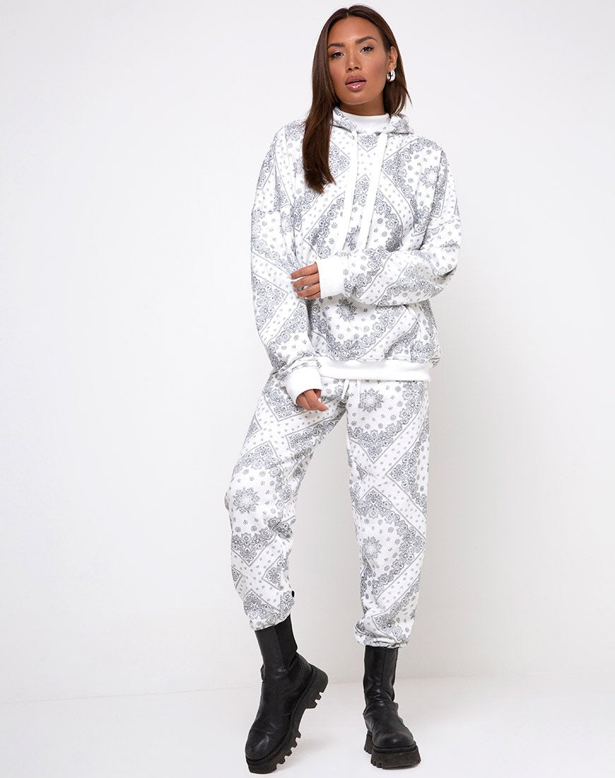 Afbeelding van Oversize Hoody in Bandana Ecru Plaatsing