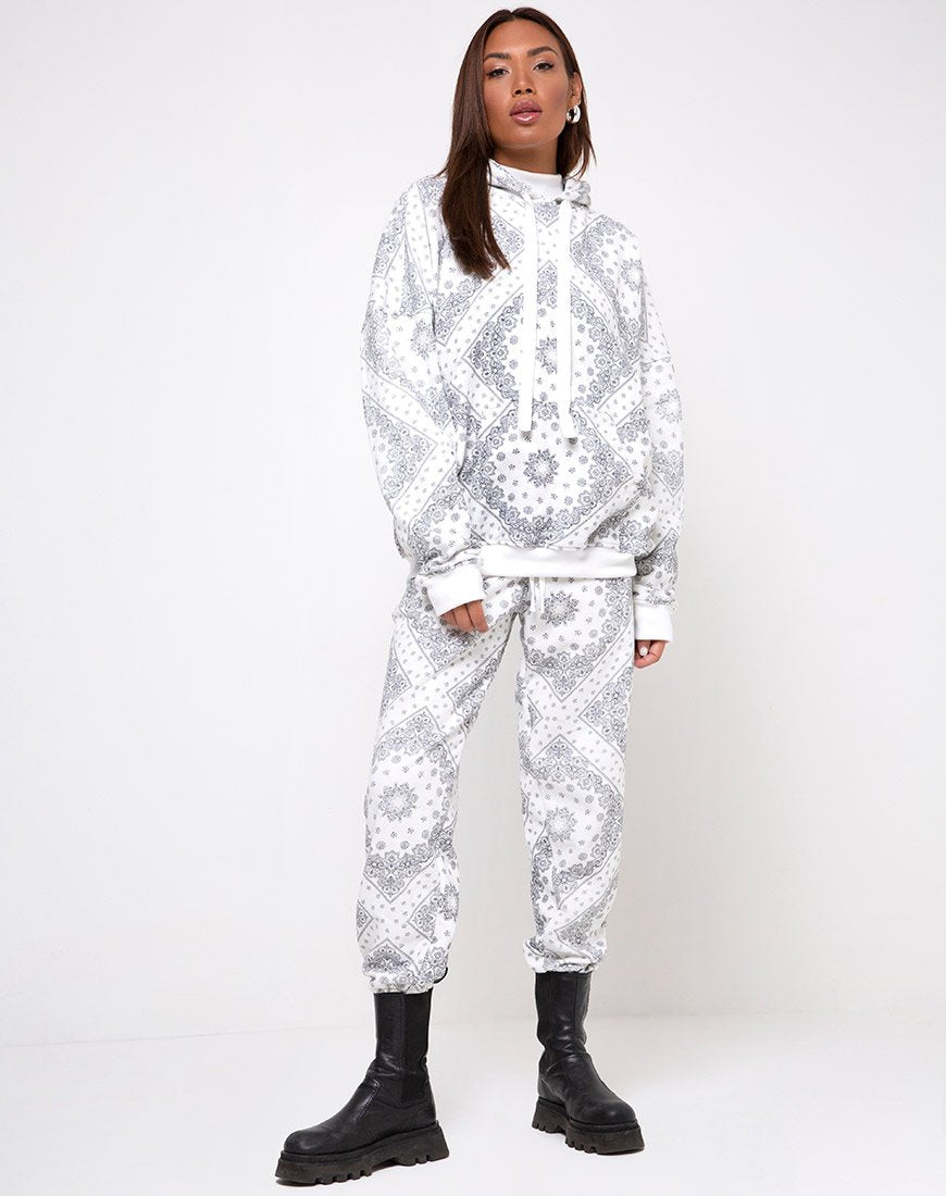 Afbeelding van Oversize Hoody in Bandana Ecru Plaatsing
