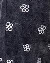 Kleine graffiti bloem donkergrijs
