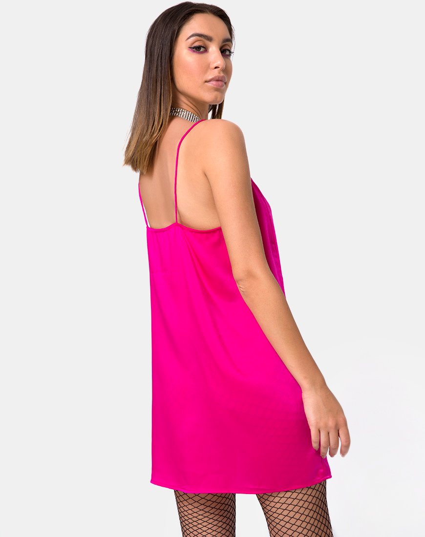 Batista Slipjurk in Fuchsia Satijn Roze