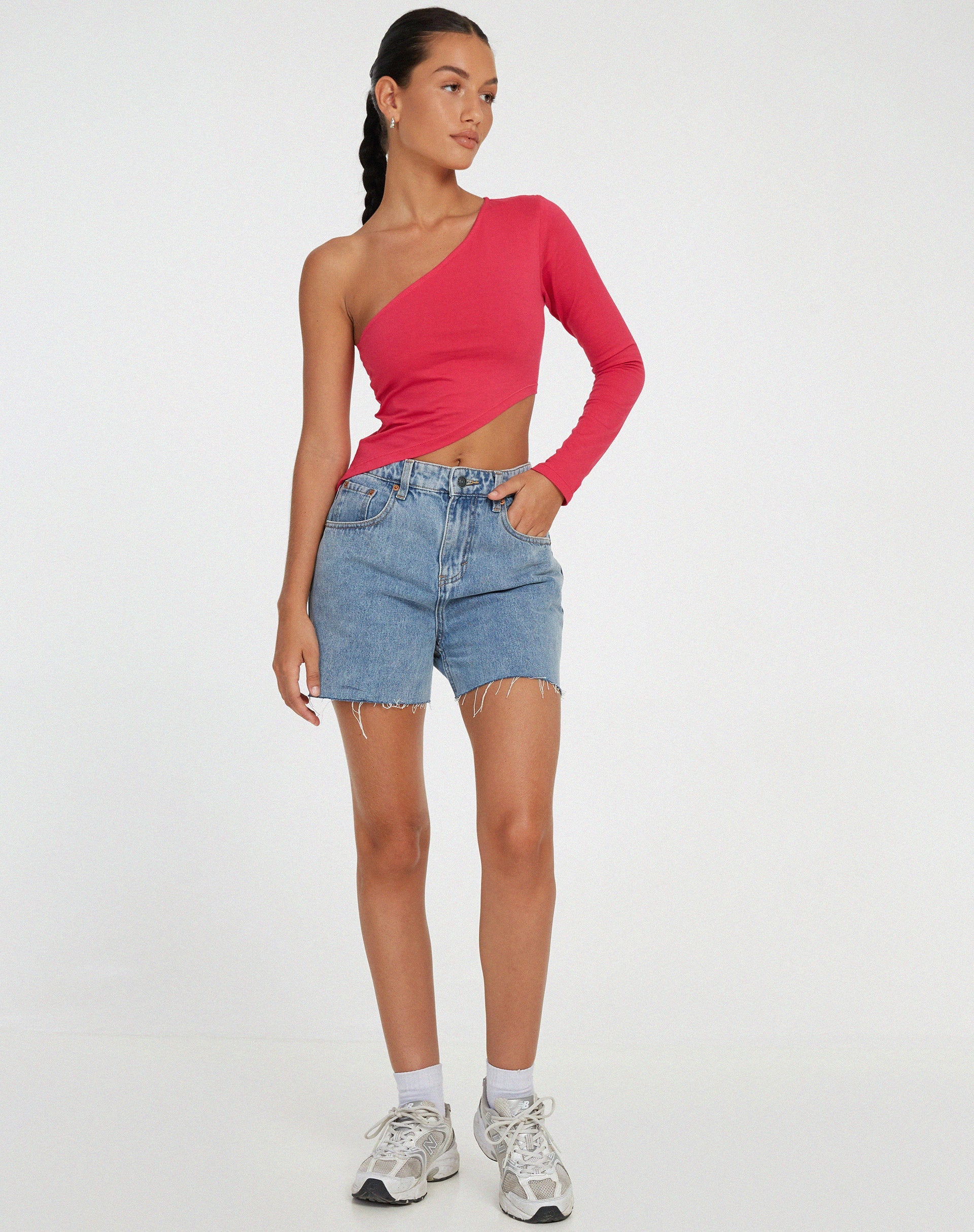Afbeelding van Baylee Crop Top in Fuschia Roze