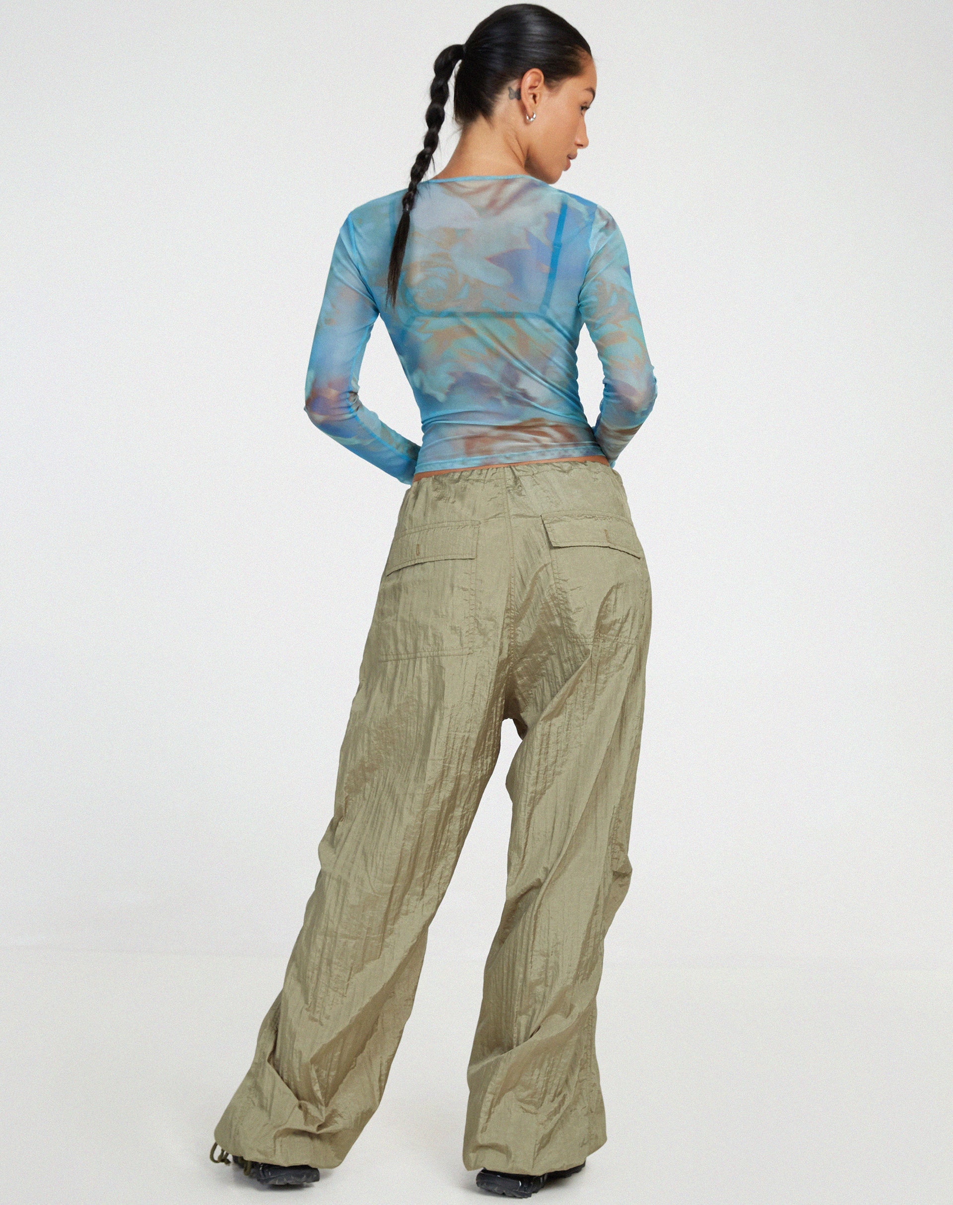 Afbeelding van Elijah Crop Top in Digi Petal Blue