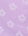 Lila mesh Daisy Wit Flock