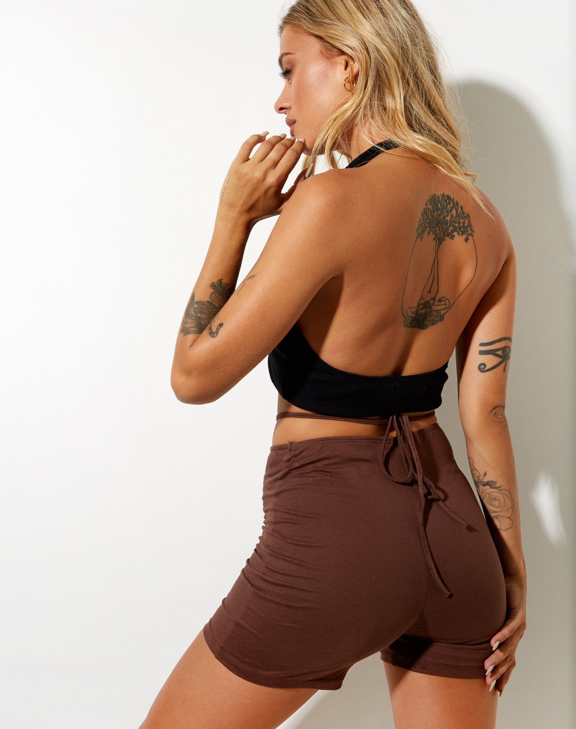 Afbeelding van Ben Hot Pant in Lycra Diep Mahonie