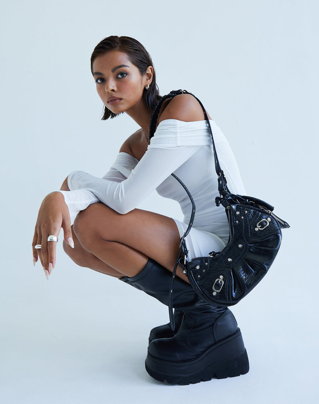 Nasami Mini Jurk in Ivoor