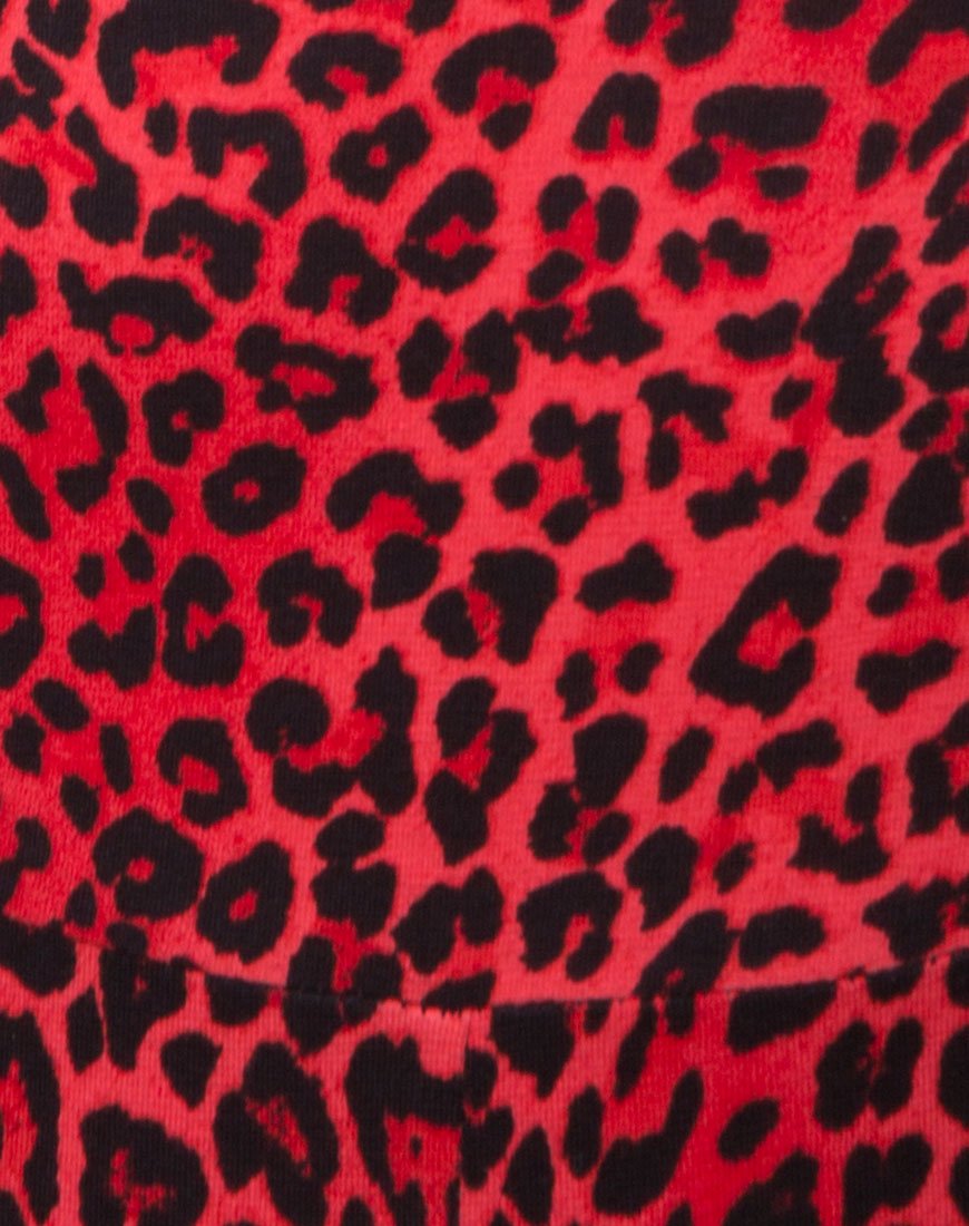Afbeelding van Bersh Plunge Unitard in Gekleurd dierlijk rood