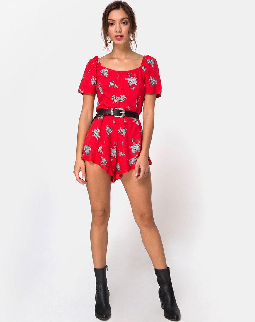 Afbeelding van Bersho Playsuit in Soi Rose Red