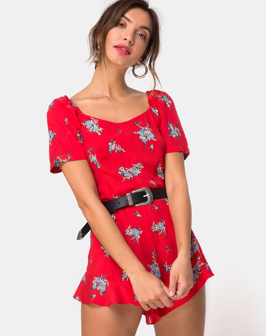 Afbeelding van Bersho Playsuit in Soi Rose Red