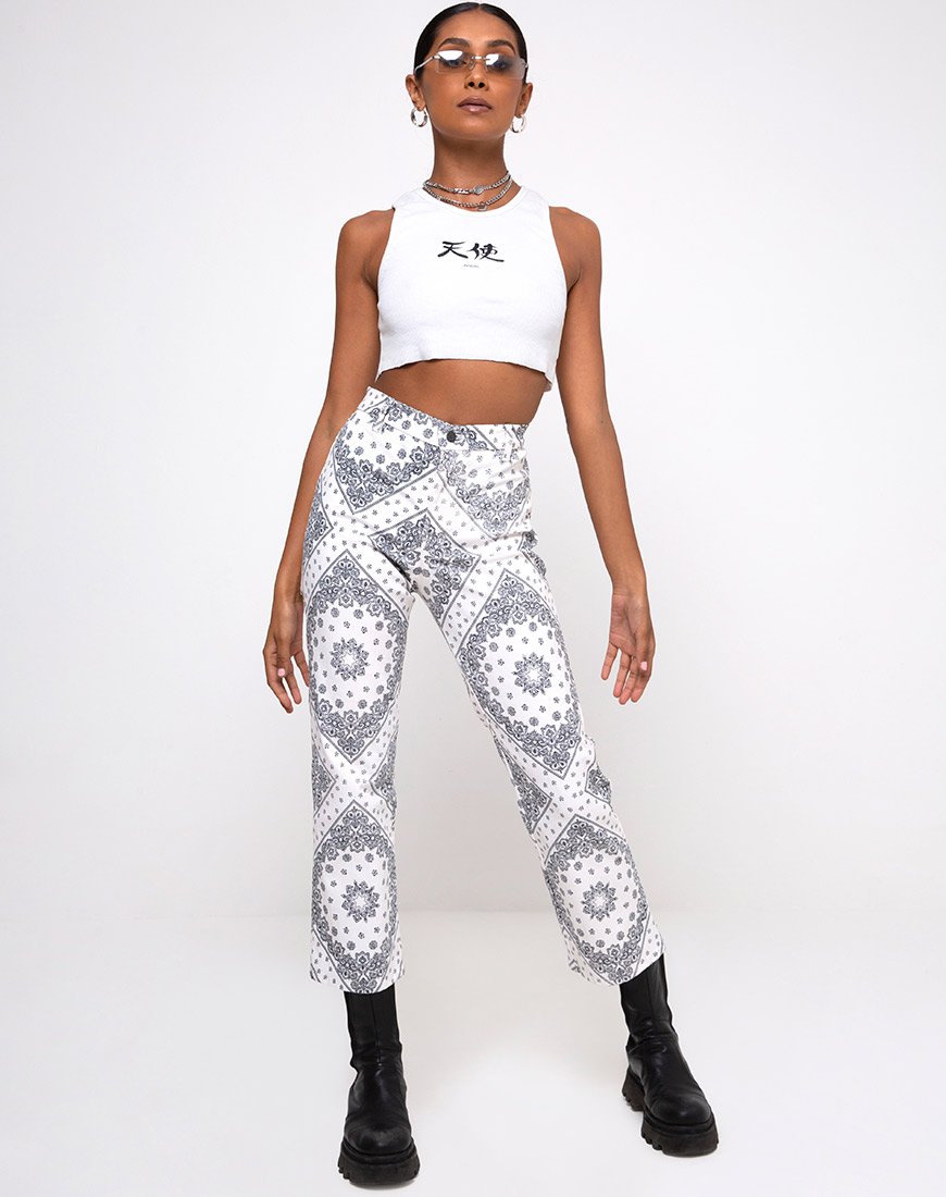 Beth Broek in Bandana Ecru Plaatsing