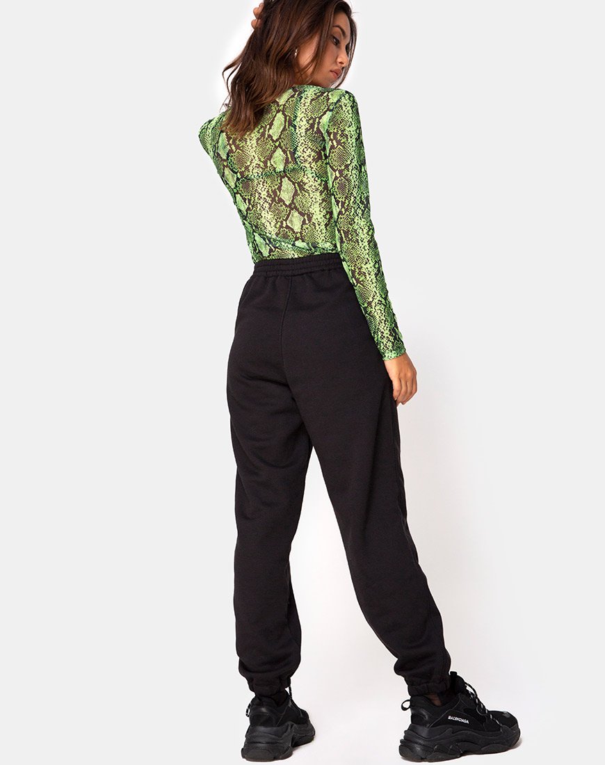 Afbeelding van Betina Bodice in Slime Lime Snake Mesh