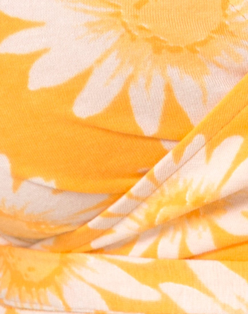 Afbeelding van Biaz Wrap Crop in Zonnig Bloemig Geel