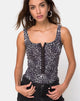 Afbeelding van Bida Bodice in Grey Rar Leopard