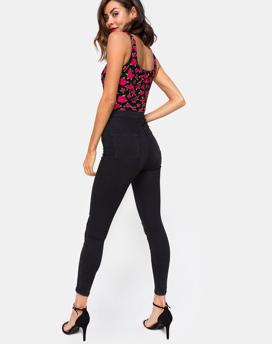 Afbeelding van Bida Bodice in Red Bloom