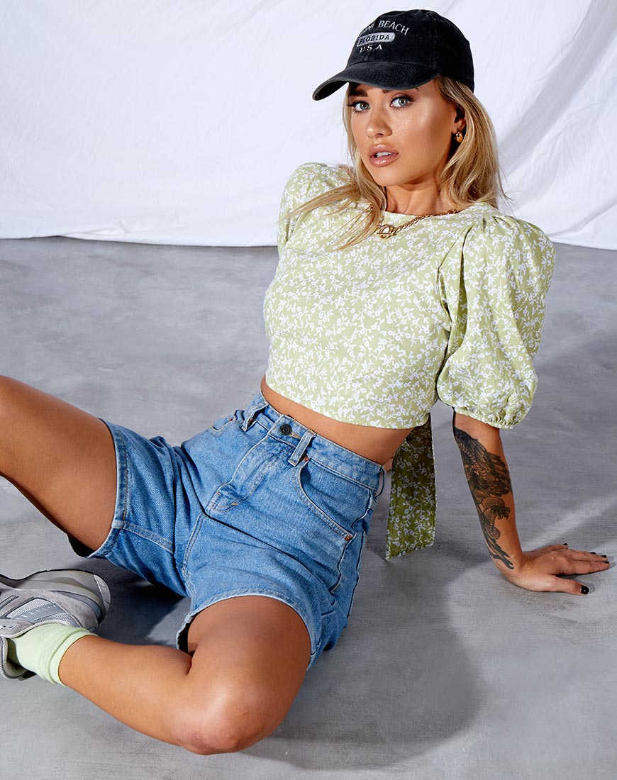 Afbeelding van Bija Crop Top in Botanic Mint Foam