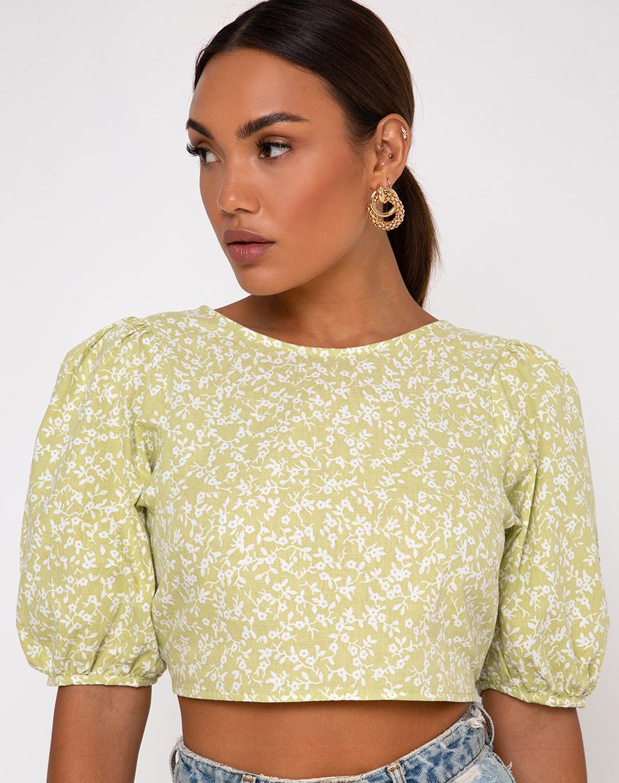 Afbeelding van Bija Crop Top in Botanic Mint Foam