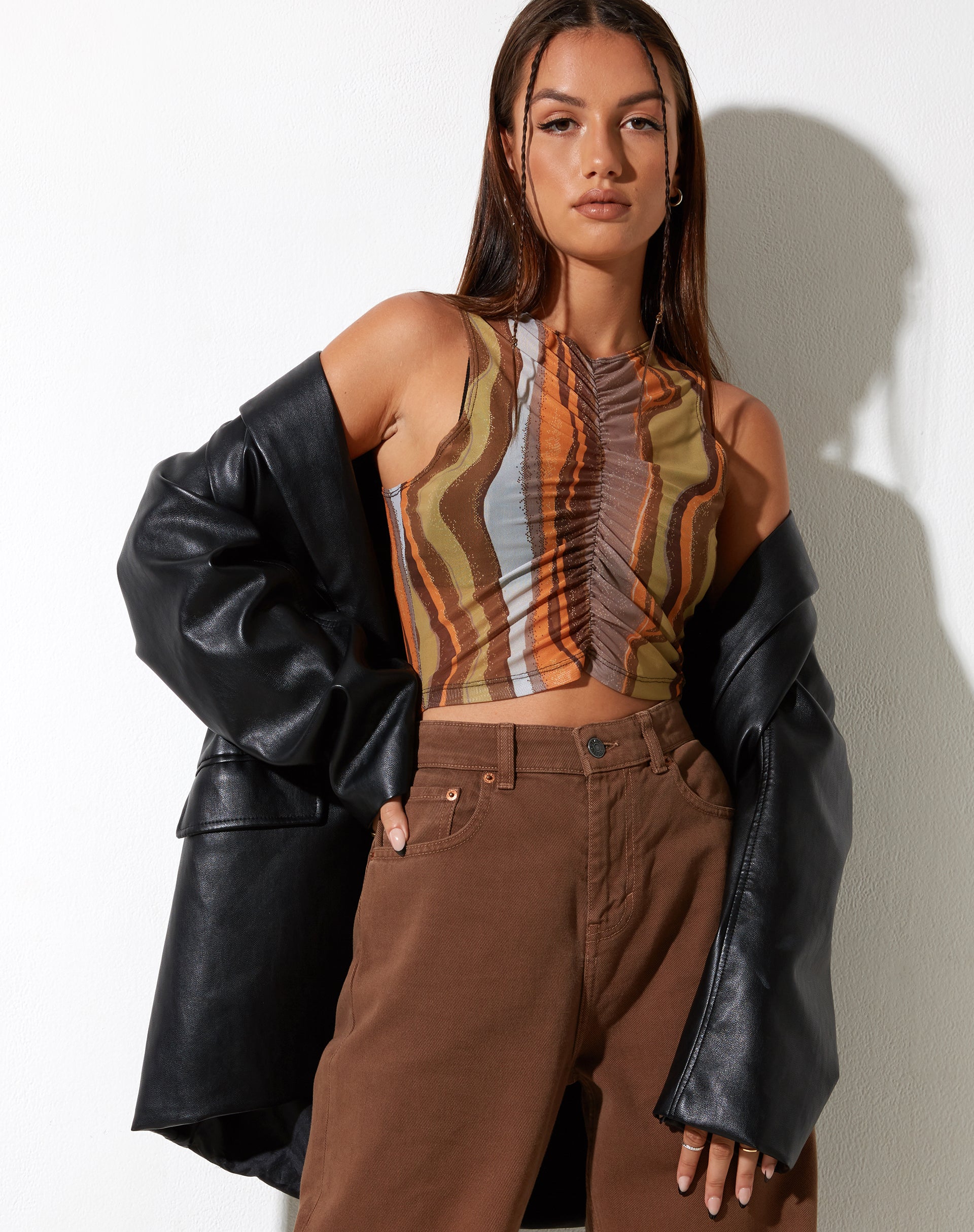 Afbeelding van MOTEL X IRIS Birka Vest Top in aardetinten