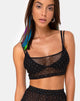 Afbeelding van Blink Crop Top in Crystal Net Zwart