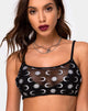 Afbeelding van Blink Crop Top in Over The Moon Zwart met Glitter