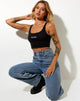Afbeelding van Blois Crop Top in Lycra Zwart Paradise Embro