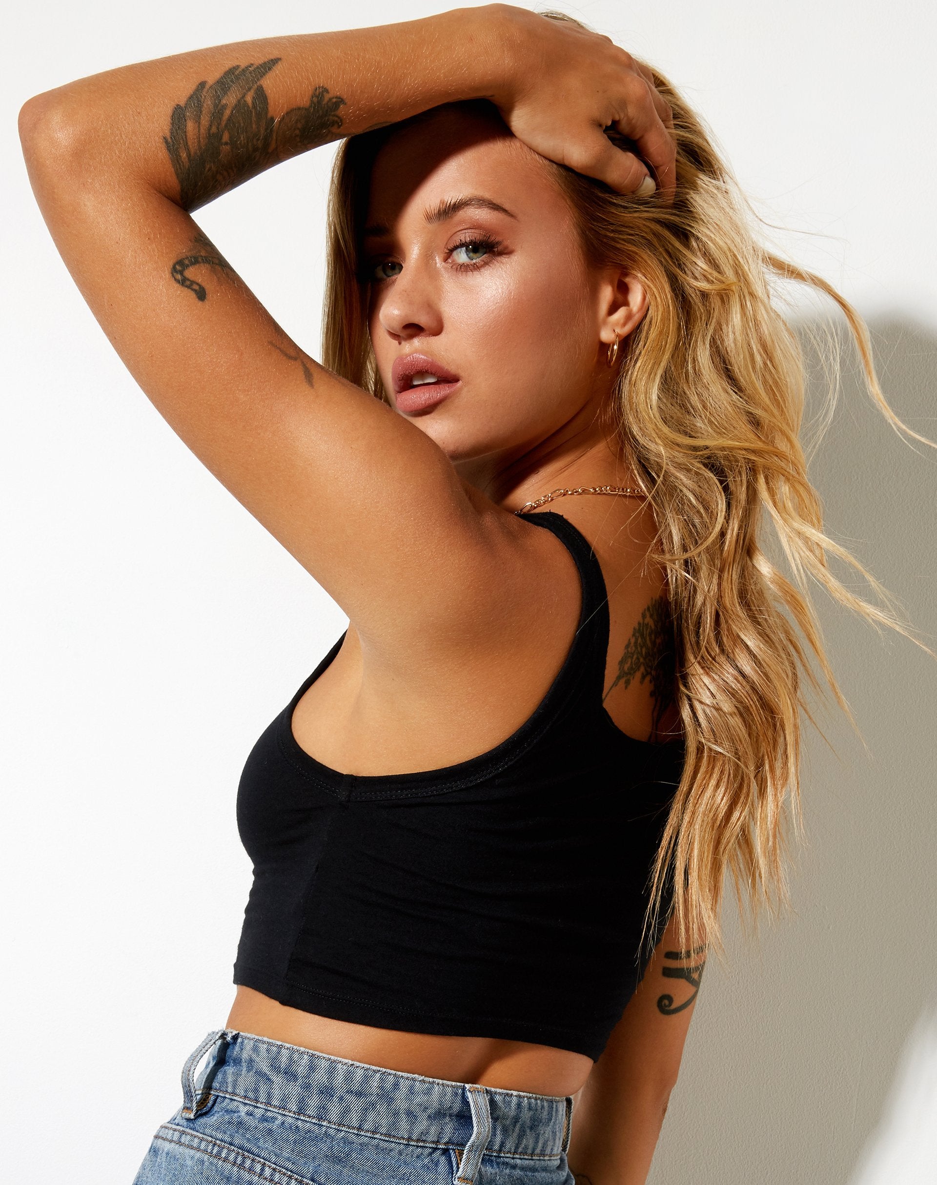 Afbeelding van Blois Crop Top in Lycra Zwart Paradise Embro