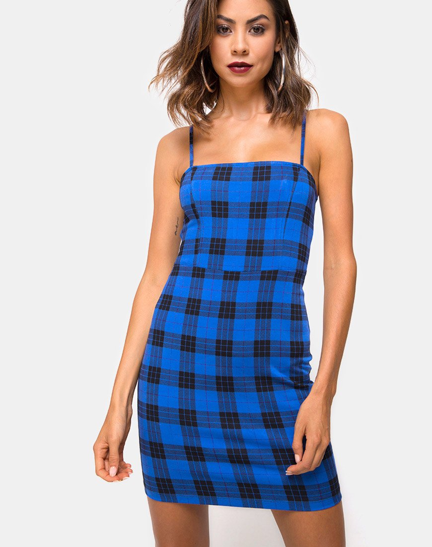 Boco Mini-jurk in ruitblauw