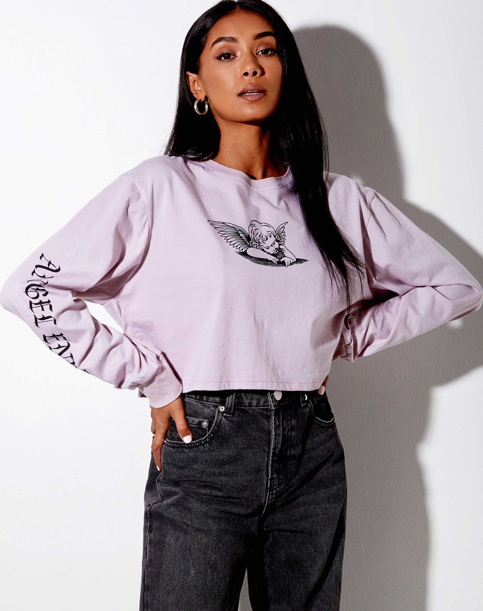 Afbeelding van Boli Crop Tee in Violet Angelo Angel Energy