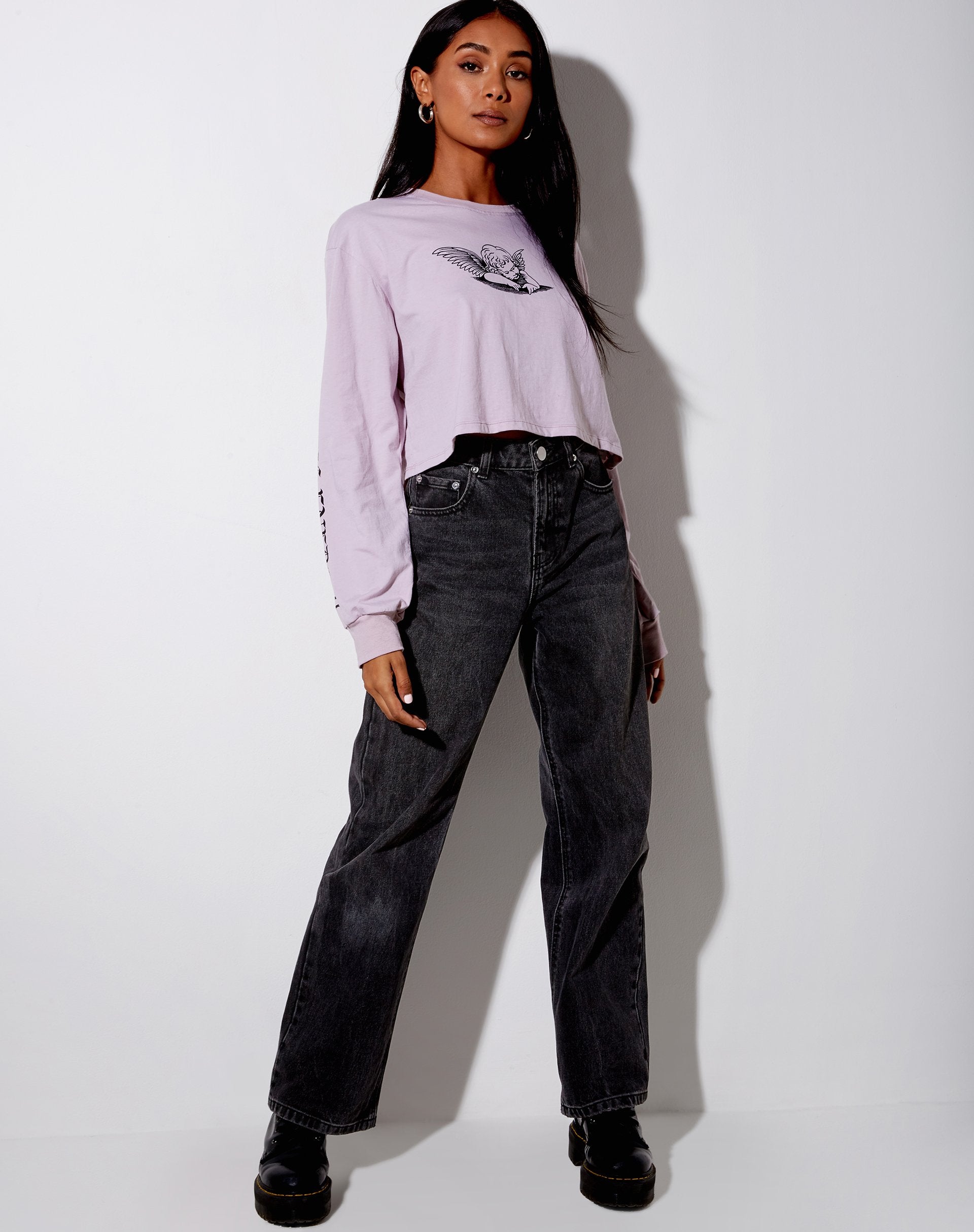 Afbeelding van Boli Crop Tee in Violet Angelo Angel Energy