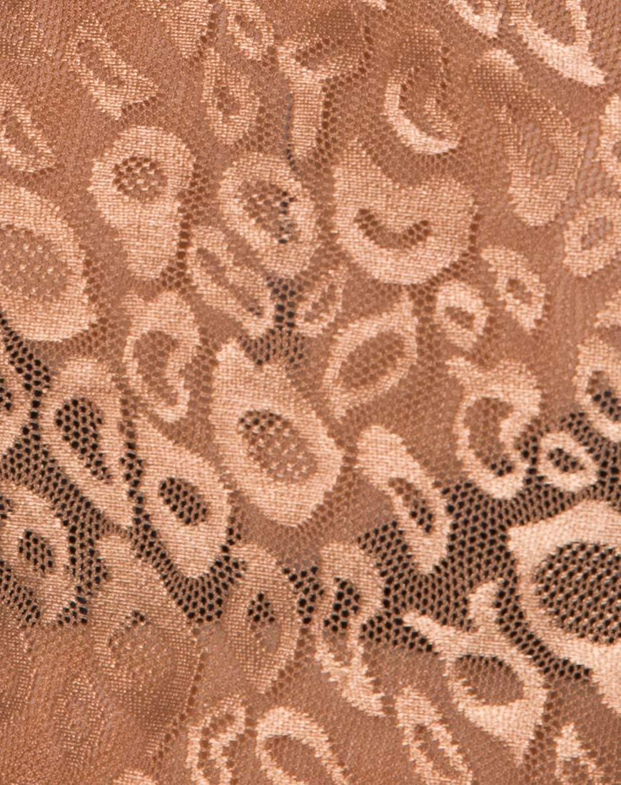 Afbeelding van Bon Top in Leopard Sheen Net Caramel