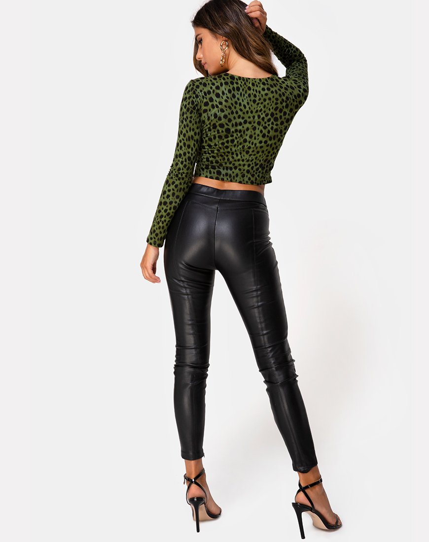 Afbeelding van Bonnie Crop Top in Cheetah Khaki