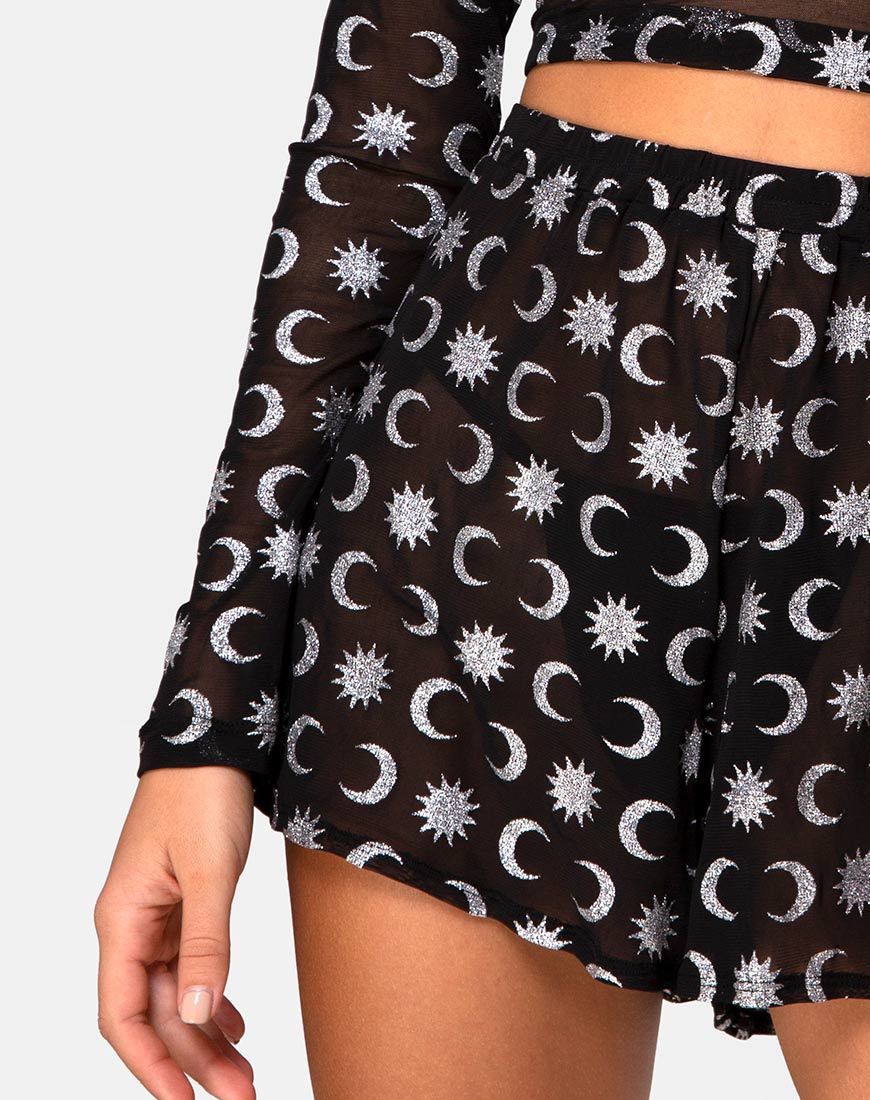 Afbeelding van Boris Short in Over the Moon Zwart met Glitter